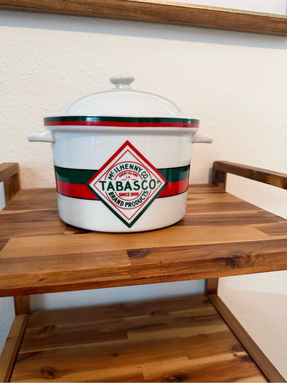 Vintage Tabasco Brand Ceramic Croc with Lid